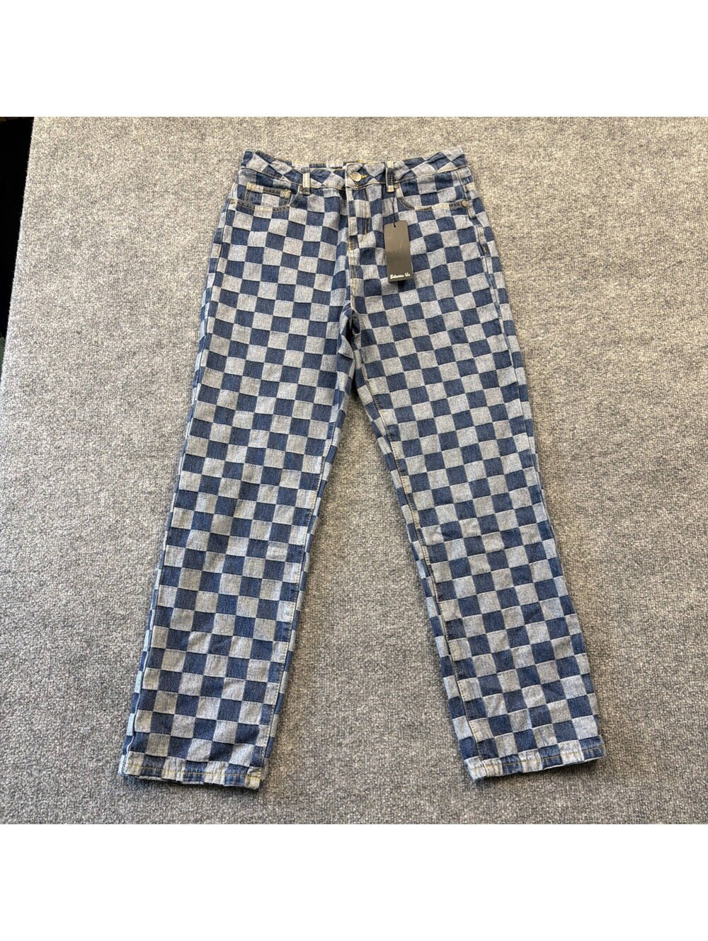 NWT Between Us Women’s Jeans Size 9 Checkered Print